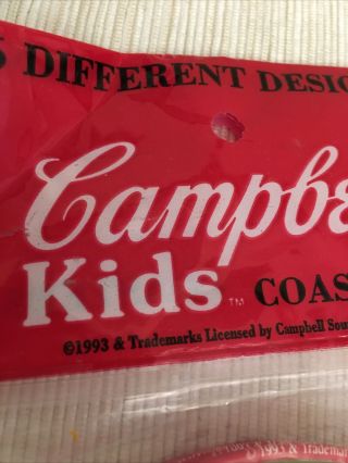 Vintage Campbell’s Soup Kids Tin Coasters 1993 Set Of 6 3