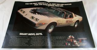 1980 Pontiac Firebird Trans Am Turbo Indy 500 Pace Car Color Ad
