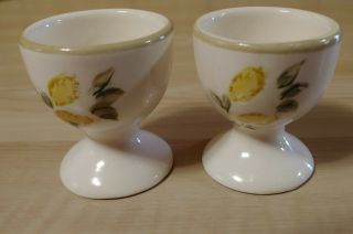 Egg Cups = Vintage Set Of 2 English Egg Cups From England