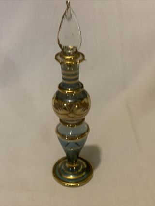 Blown Vintage Perfume Bottle Antique Old Glass Art Deco