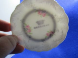 Vintage Porcelain Butter Pat Plate - Carlsbad Crown 3.  5 