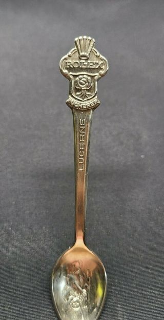 Rolex Lucerne Bucherer Of Switzerland Collectible Spoon,  Embossed Lion In Bowl