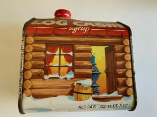 Vintage Log Cabin Syrup 100th Anniversary Tin General Foods 1987