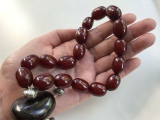 Old Faturan Cherry Amber Bakelite Prayer Beads Rosary Misbaha Islamic