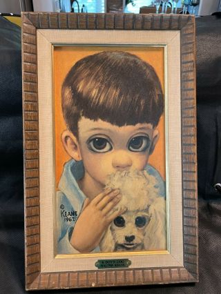 Walter Margaret Keane 1962 Big Eyes A Boy’s Dog Framed Print