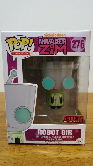 Funko Pop Robot Gir - Invader Zim - 276 - W/ Protector,  Light Box Crease