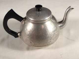 Vintage Swan Aluminum Teapot With Lid,  2 Cup,  The Carlton England,