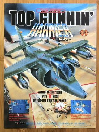 Task Force Harrier Ex Sega Genesis 1991 Vintage Print Ad/poster Official Rare