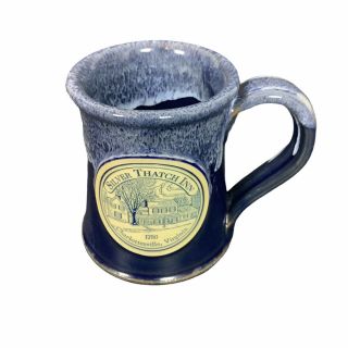 Silver Thatch Inn Virginia Deneen Pottery Blue Handthrown Coffee Cocoa Mug 10 Oz