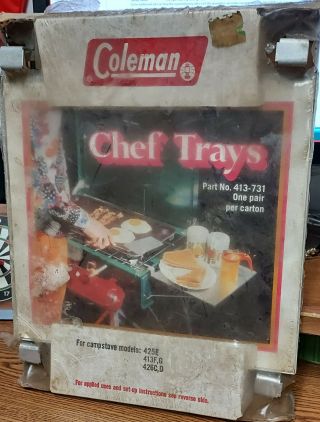 Coleman Chef Trays Set Of 2 Nos 413 - 731 For 413f,  G,  425e,  426c,  D Camping Stove