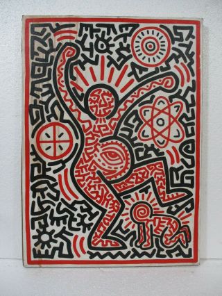 Acrylic On Canvas By Keith Haring 1982 In