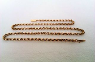Extremely Rare 9ct Gold Victorian Barrel Clasp Neck Chain Circa 1893