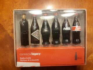 2002 - Evolution Of The Coca - Cola Contour Bottle - 6 Bottles - Collector’s