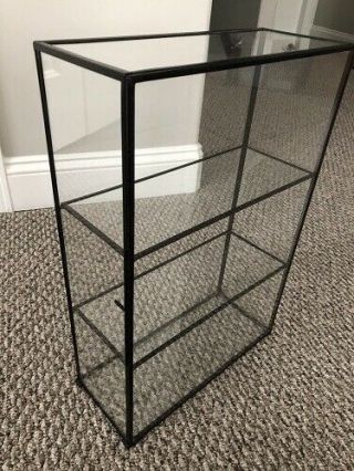 Glass CURIO Display Cabinet Table Top 18 