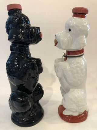 Garnier Liquor Decanter Black And White French Poodle Figurines Made In France