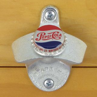 Pepsi Cola Vintage Bottle Cap Starr X Cast Iron Wall Mount Opener,  Opener