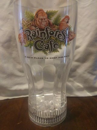 Rainforest Cafe Plastic Glass Cup With Light Up Colorful Base Wild Place 7 " Tall