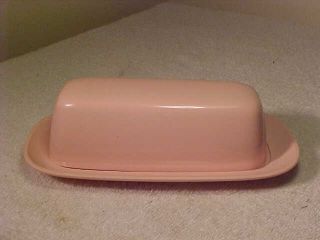 Vintage Texas - Ware Pink Covered Butter Dish Melamine Melmac Pmc 145