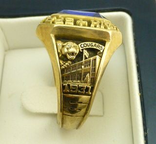 Vintage Josten High School 10k Gold Ring Size 10 Not Scrap