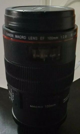 Canon Ef 100mm 1:2.  8 L Macro Is Usm (camera Lens☆●beverage Cup/mug●☆) Unique Item
