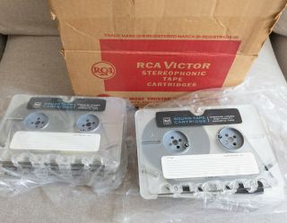 Nos Box Of 10 Vintage Rca Victor High Fidelity Stereophonic Tape Cartridges