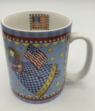 Debbie Mumm " Liberty Angel " Coffee Cup/mug Amcal " For The Gift Of Art " - Rare