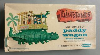 Vintage 1961 The Flintstones Motorized Paddy Wagon Monster Remco Kit