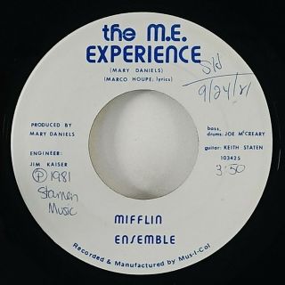 Mifflin Ensemble " The M.  E.  Experience " Disco Rap 45 Mus - I - Col Hear