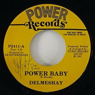 Delmeshay " Power Baby " Unknown Modern Soul Funk Boogie 45 Power Hear