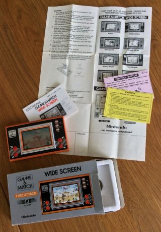 Nintendo Game And Watch Nintendo Fire Attack W/box And Instructions