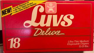 Vintage Luvs Deluxe Plastic Crinkly Diapers From 1987