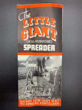 1939 The Little Giant All Purpose Spreader Sales Brochure Bloomington Illinois