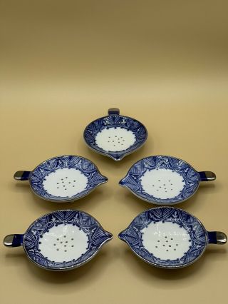 Bombay Company Set Of Five Tea Strainers “grace” Pattern