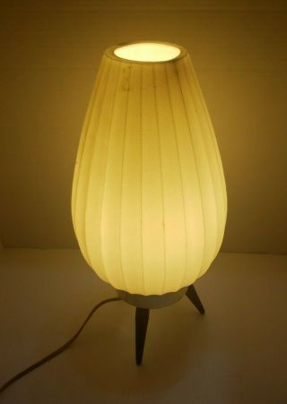 Tripod Beehive Table Lamp White Mid Century Modern