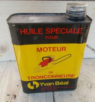 Vintage Oil Can Huile Speciale Empty For Classic Tractor Car Antique Garage