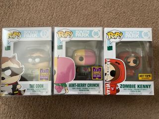 Funko Pop South Park The Coon,  Berry Crunch,  Zombie Kenny