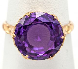 Vintage 18k Yellow Gold 7.  85 Carats Color Changing Sapphire Cocktail Ring 4.  9 G