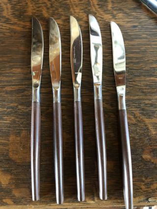 Ekco Eterna Canoe Muffin Set Of 5 Dinner Knife Knives Japan Stainless Flatware