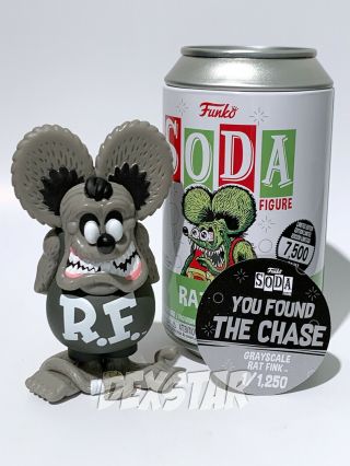 Funko Soda Grayscale Rat Fink Chase Figure Classic Hot Rod Ed Daddy Roth Pop