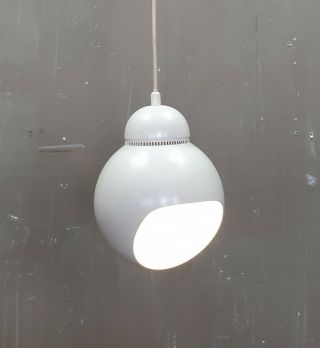 Vintage Bilberry White Metal Pendant Lamp designed by Alvar Aalto for Artek A338 4