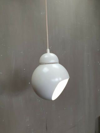 Vintage Bilberry White Metal Pendant Lamp designed by Alvar Aalto for Artek A338 5