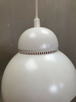 Vintage Bilberry White Metal Pendant Lamp designed by Alvar Aalto for Artek A338 6