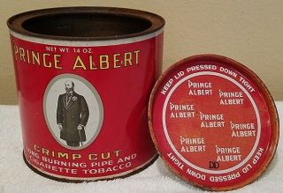 Vintage Prince Albert Cigarette Tobacco Metal Tin R.  J.  Reynolds