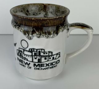 Vintage Stoneware Mexico Road Runner Coffee Cup Mug Rug Weaver Toas Nm Flag