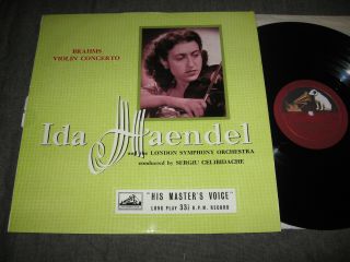 Hmv Clp 1032 Ed1 Dg Ida Haendel,  Celibidache: Brahms: Violin Concerto.  No Asd