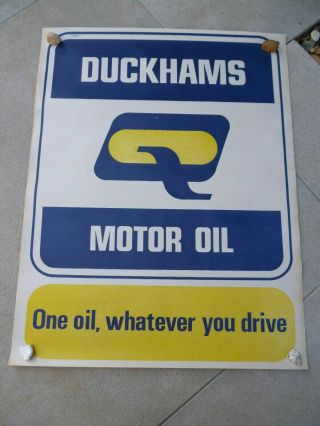 Duckhams Motor Oil Poster Not Enamel Sign Automobilia Classic Car Garage Bottle