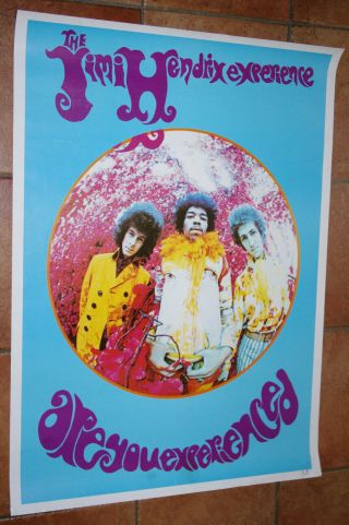 Vintage Jimi Hendrix Poster From 1982 Era.  " The Experience " In