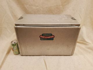 Vintage Cronco Aluminum Cooler Ice Chest Port - O - Rator Cronstrom 