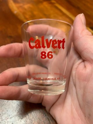 Vintage Calvert 86 Whiskey Advertising Shot Glass (ma)