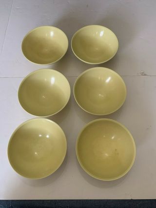 Vintage Mid Century Boonton Ware Melmac Plastic Rice Bowl Plate Set Of 6